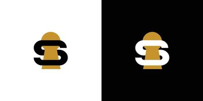 The initial S key logo design is simple and unique vector