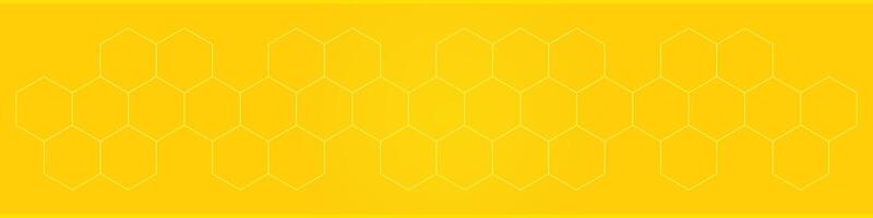 Golden Honeycomb Banner Gold Hexagonal Pattern vector