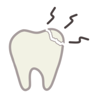 a tooth with a broken tooth icon png