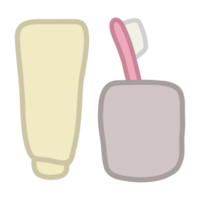 a toothbrush and toothpaste on a transparent background png