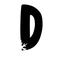 black and white snowflake alphabet png