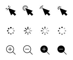 Cursor clic computer graphic pointing element interface clip art illustration vector