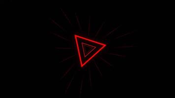 White and Red Strobe Light in Triangular Futuristic Tunnel Background VJ Loop in 4K video