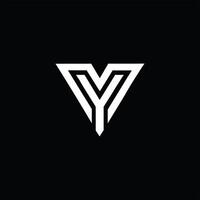 Modern geometric letter Y logo design vector