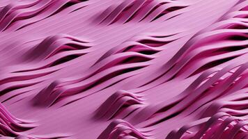 Smooth 3d animation of beautiful pink abstract flowing waves video
