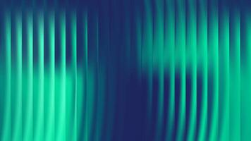 Glass green ribbed texture background with vertical fluted gradient effect and abstract 3D lines on dark blue backdrop vector