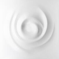 Sour cream or yogurt swirl with smooth white texture and top view of creamy wave background for dairy and cosmetic design. Whipped dairy product and fresh mousse blend isolated vector