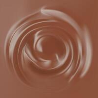 Swirl of chocolate liquid with creamy texture and dynamic brown ripple background for dessert and food design. Hot sweet drop of dessert. vector