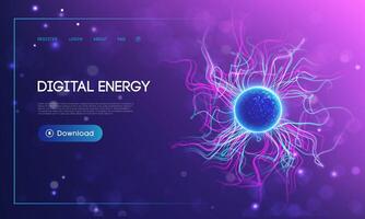 Abstract Digital Energy Background Light Blue Line . Neon AI Power Effect Technology, Futuristic Wave Design. Tech Music Glow Rapid Network Pattern. Dynamic Motion and Cyber Spark. vector