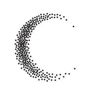 Retro icon with stipple shape on white background. vector