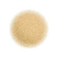 Powdered garlic dry onion pile isolated on white background. Top view of ground spice, seasoning, salt. vector