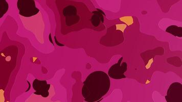 uma Rosa e laranja abstrato fundo com grande quantidade do diferente formas. em loop animação video