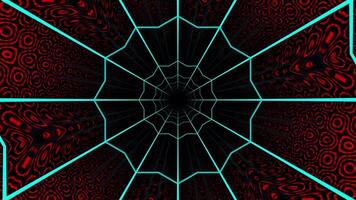 Blue abstract background with circular design. Kaleidoscope VJ loop video
