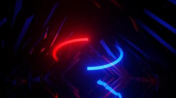 vermelho e azul abstrato meio Ambiente fundo vj ciclo dentro 4k video