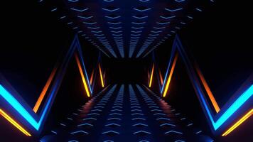 Orange and Blue Fast Futuristic Abstract Moving Background VJ Loop in 4K video