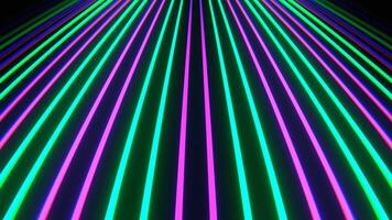 Purple and Turquoise Descending Endless Neon Lines Background VJ Loop in 4K video