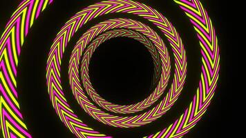 Pink and Green Abstract Spiral Moving Background VJ Loop in 4K video
