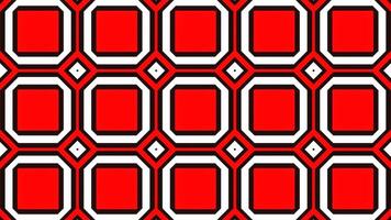 Red and White Abstract Squares Patterns Background VJ Loop in 4K video