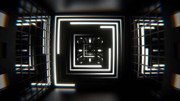 White Different Neon Lines Tunnel Background VJ Loop in 4K video