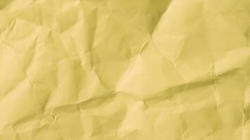 Yellow Crumpled paper texture crumpled sheet stop motion seamless loop video