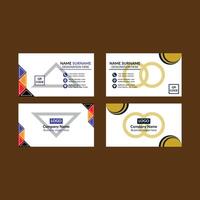 Modern Business Card Design in Bundle. Artistic Template Display for Promotion. vector