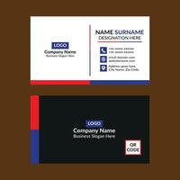 Modern Business Card Design. Trendy Layout Display for Promotion. vector