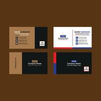 Modern Business Card Design in Bundle. Trendy Template Display for Promotion. vector