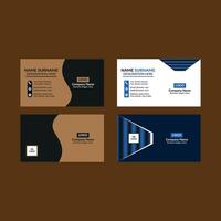 Modern Business Card Design in Bundle. Classic Template Display for Promotion. vector