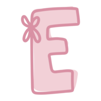a pink font with a bow png