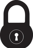 A simple lock silhouette graphics icon. vector