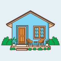 illustration of a simple house with a luxurious design vector