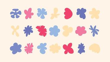 Creative pack of minimal hand drawn stars, flowers, badges and shapes useful for modern branding projects, print design and online promotions. vector