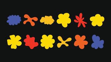 Modern collection of hand sketched design elements- stars, florals, badges and geometric symbols for branding, packaging and social media use. vector