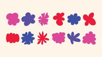 Delicate hand drawn collection stars, abstract florals, badges and shapes for elegant branding, packaging, prints and online posts. vector