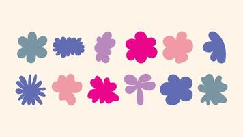 hand drawn collection stars, abstract florals, badges and shapes for elegant branding, packaging, prints and online posts. vector