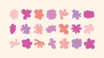 pack of minimal hand drawn stars, flowers, badges and shapes useful for modern branding projects, print design and online promotions. vector
