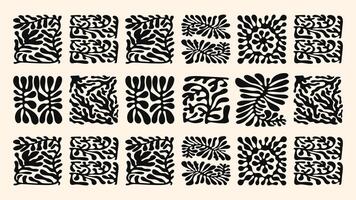 design with clean botanical shapes, subtle waves and calm beach palette, modern Scandinavian style surface pattern. vector