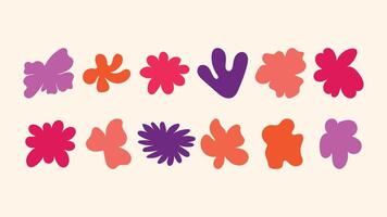 Modern collection of hand drawn design elements- stars, badges, flowers, and abstract shapes for branding, production, packaging and online visuals. vector