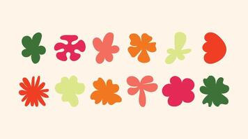 Modern collection of hand drawn design elements- stars, badges, flowers, and abstract shapes for branding, print production, packaging and online visuals. vector
