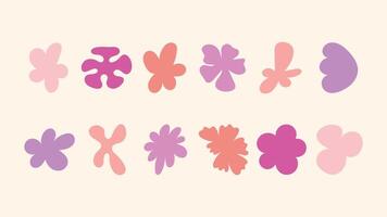 Versatile illustrated bundle of stars, flowers, badges, and design forms for chic branding, packaging solutions, poster prints and digital content. vector