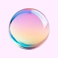A colorful bubble with a rainbow background vector