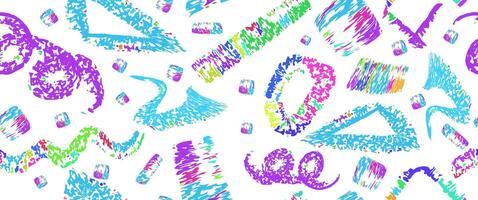 A colorful pattern with many different shapes and designs vector