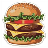 Hand-drawn sketch graphic design of a hamburger and fast food vector