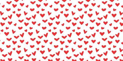 scatter seamless pattern with love in red color vector