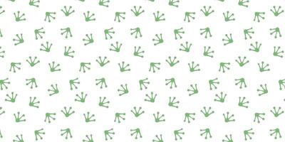 scatter seamless pattern with frog footprints vector