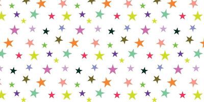 multi color playful scatter seamless pattern with star vector