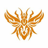 illustration abstract design tribal art tattoo bee. suitable for design elements vector