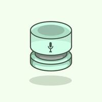 Voice Assistant Smart AI Speaker Virtual Command Technology vector