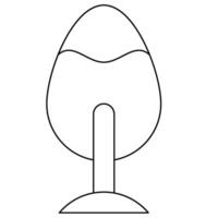 tree outline icon style vector