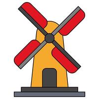 mill flat icon style vector